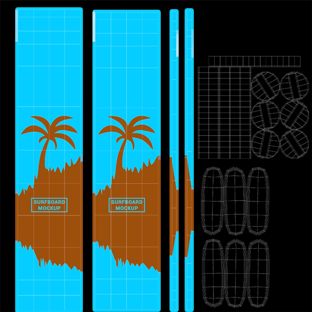 3D Surfboard 2 https://p.turbosquid.com/ts-thumb/07/eKPvBo/wH/uvlayout/png/1643266965/1920x1080/fit_q87/a96aa47805a450c77f50593a6dd08b86bff35e61/uvlayout.jpg