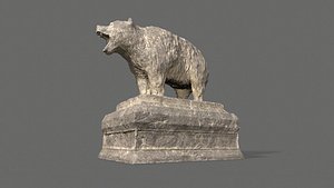 3D Bear Statue 2 model