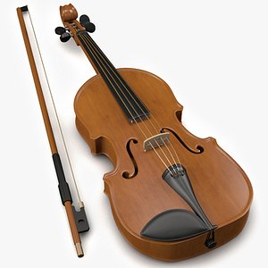 3d model of violin bow