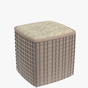 3D model Sand block concertainer barrier