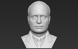 3D benito mussolini bust printing model