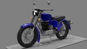 Retro Classic motocycle 3D model