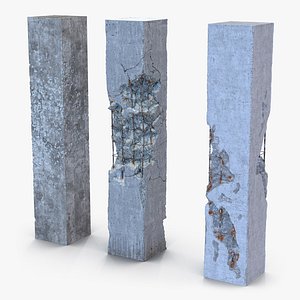Concrete Pillars Set