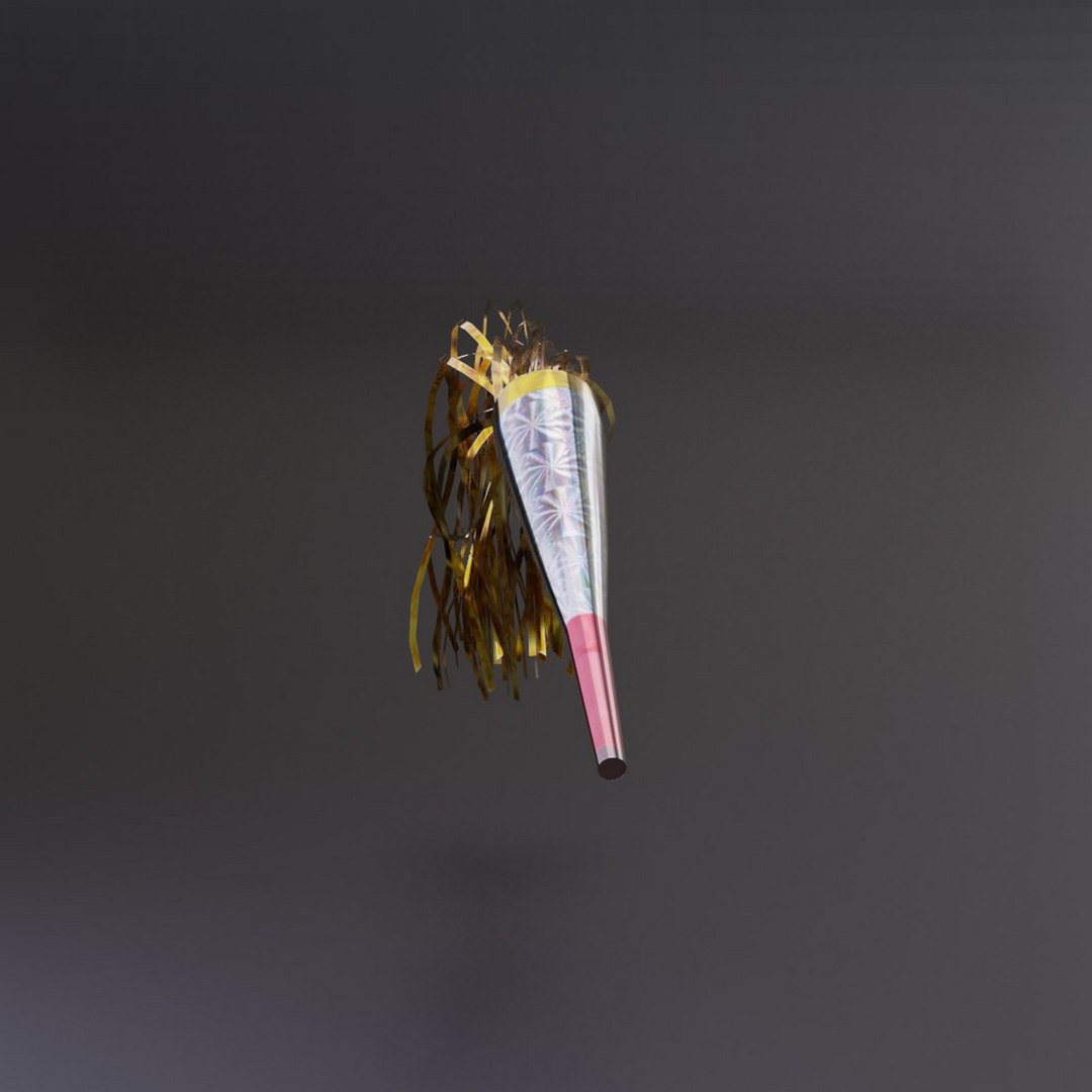 Party Horn Blower Noisemaker Confetti 3D Model TurboSquid 2173029