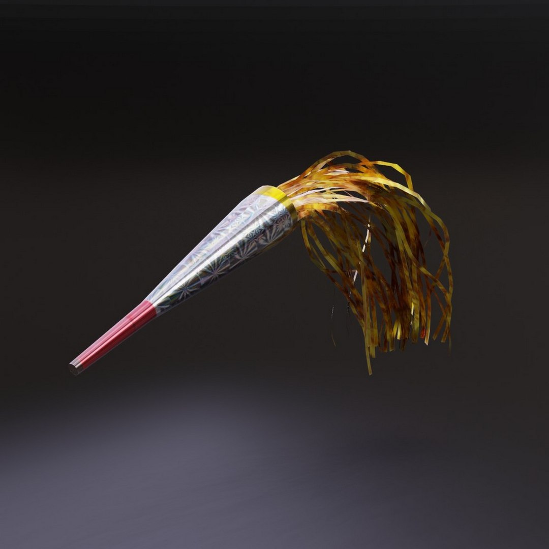 Party Horn Blower Noisemaker Confetti 3D Model TurboSquid 2173029