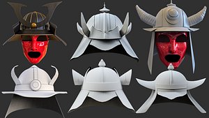 10 samurai helmet basemesh