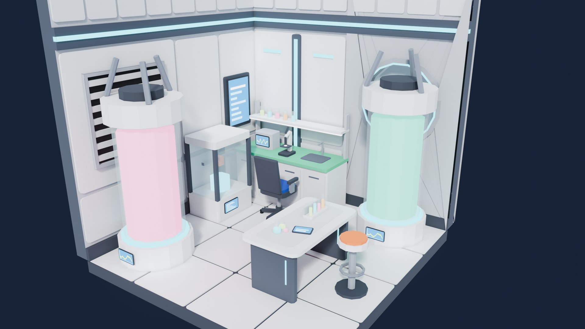 3D Low Poly Sci-Fi Rooms Pack model https://p.turbosquid.com/ts-thumb/07/uNXkFl/qQ/03_laboratory_closeup/png/1793452461/1920x1080/fit_q87/5f7830fddb4fa8c25b5b8d1e81fab32762a03c8d/03_laboratory_closeup.jpg