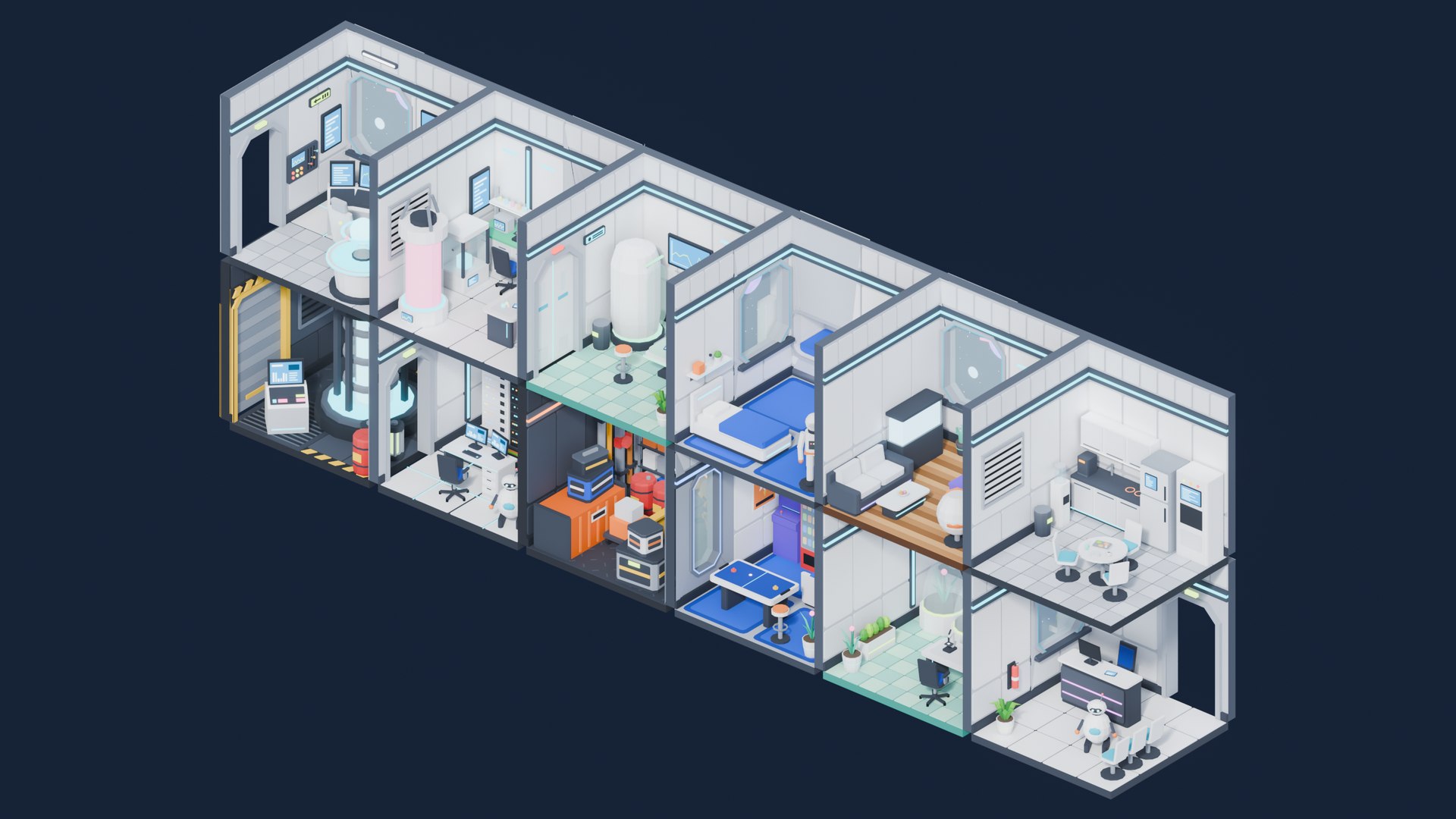 3D Low Poly Sci-Fi Rooms Pack model https://p.turbosquid.com/ts-thumb/07/uNXkFl/tH/01_building_iso/png/1793452443/1920x1080/fit_q87/4fdf2fe9bf1f238536d380ac62c93da0ed6bc10a/01_building_iso.jpg