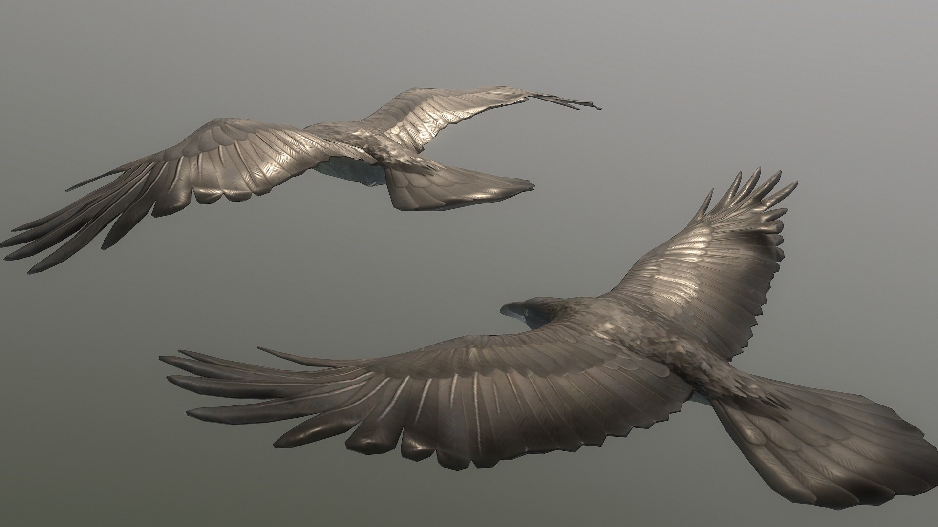 Flying Raven Low-poly 3D Model - TurboSquid 1839813