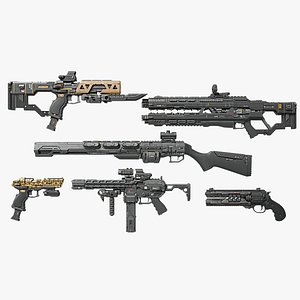 Futuristic Weapon Collection - 6 Piece Sci-Fi Arsenal
