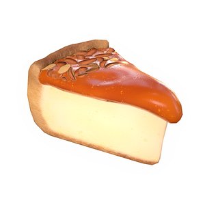 Cheesecake Caramel Piece 3D model