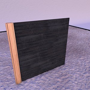 Fance black pole wood color