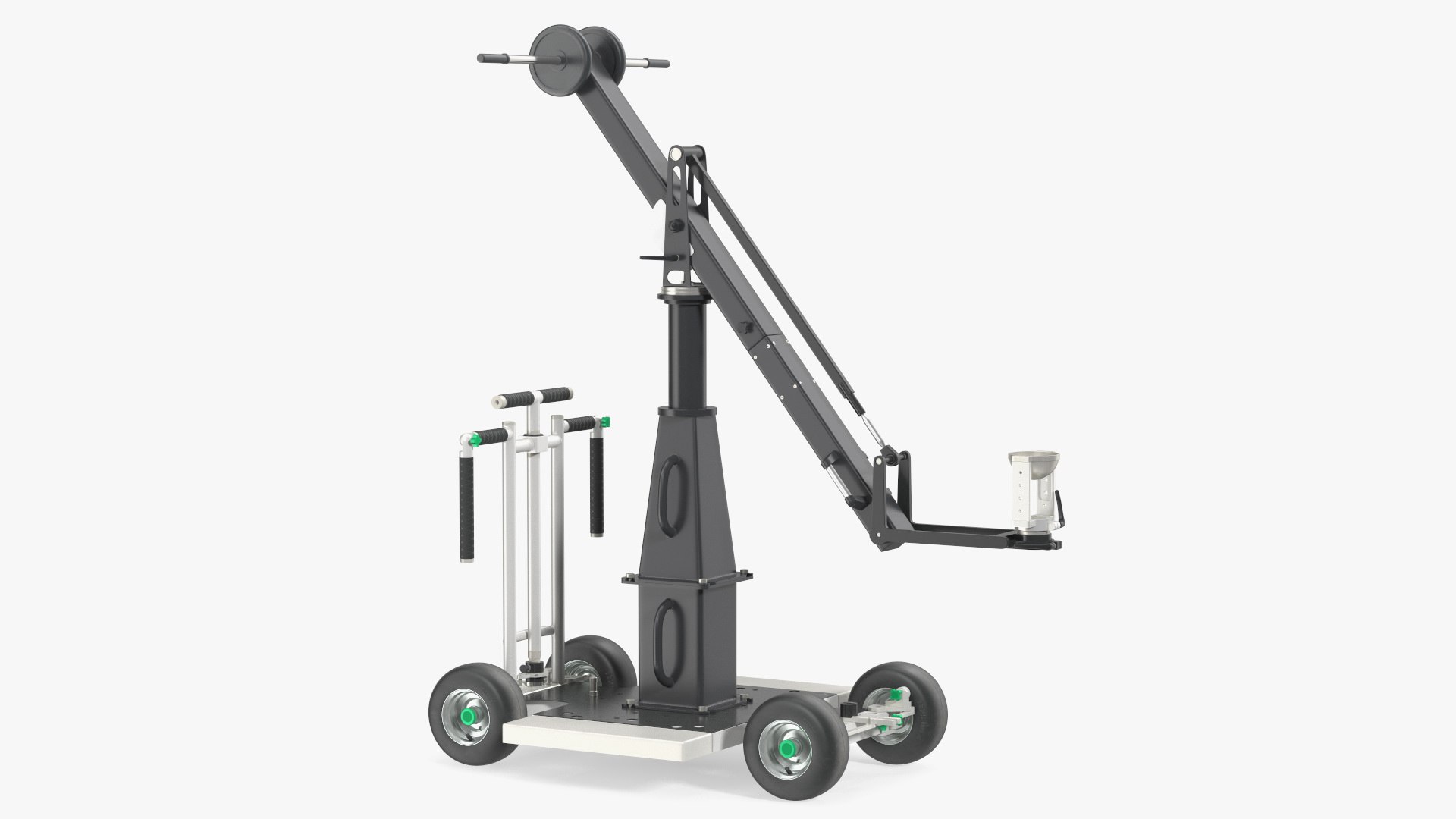 Dolly 4x4 with Mini Crane Rigged 3D model preview