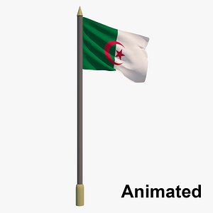 Algerian Flag - Republic of Algeria - Animated