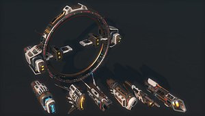 3D Spacecraft Engine Pack
