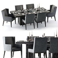 Bernhardt Linea Dining Set Brown