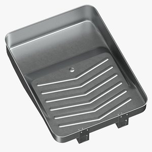 Paint Tray Metal Clean and Dirty 3D model