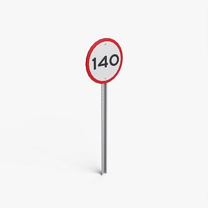 Speed Limit Road Sign 140