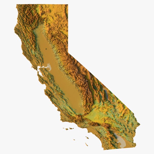 3D model State of California STL model