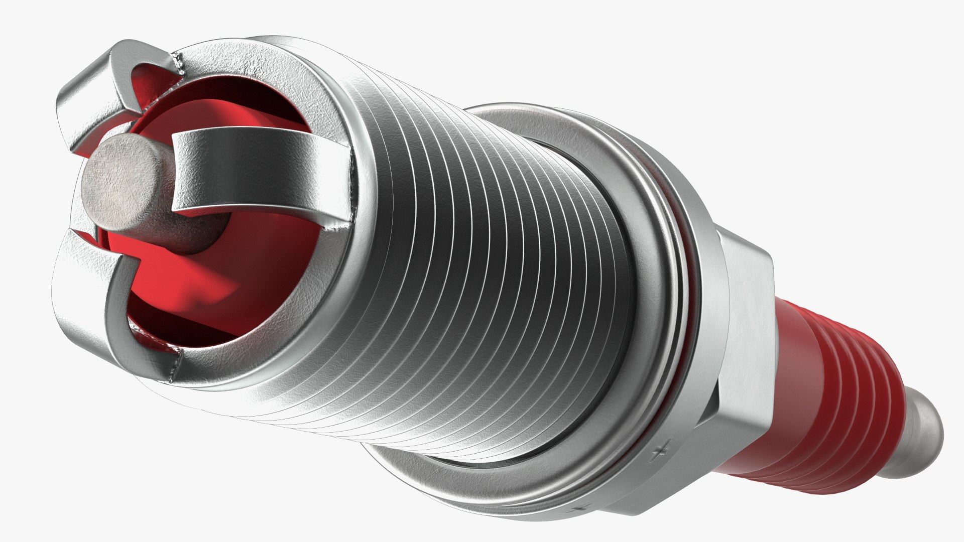 3D Electrode For Spark Plug 3 Stroke Red TurboSquid 2145624