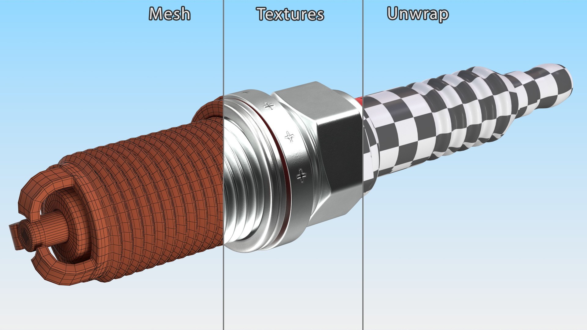 3D Electrode For Spark Plug 3 Stroke Red TurboSquid 2145624