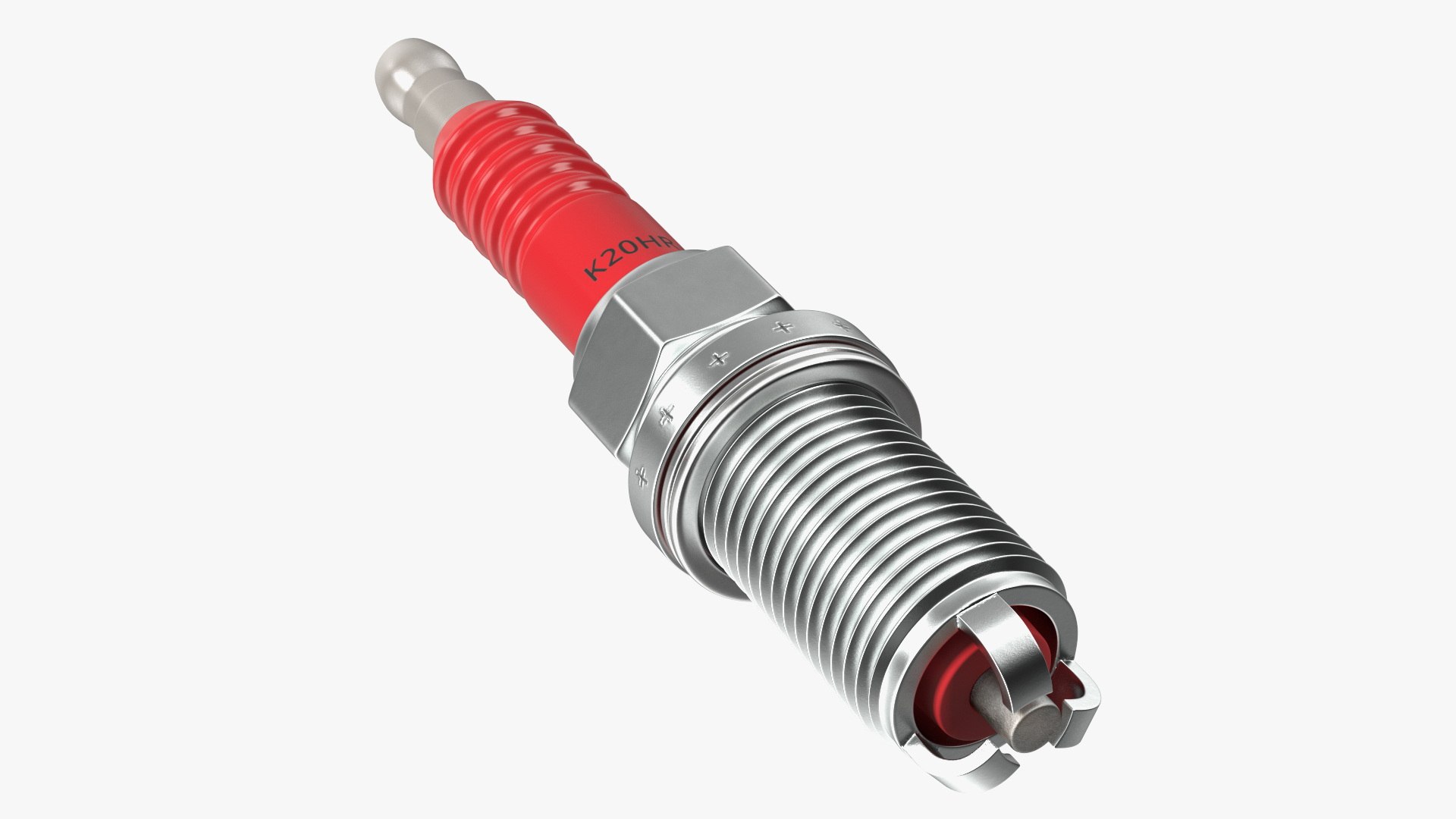 3D Electrode For Spark Plug 3 Stroke Red TurboSquid 2145624