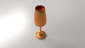 3D copper goblet liquid model
