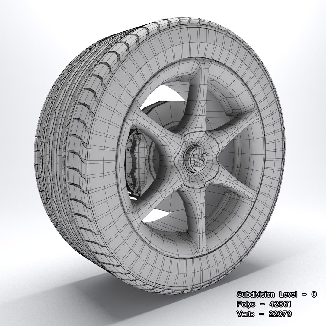 Wheel Gtr R34 3d Model