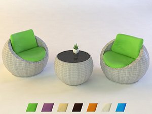 Table Chair Ball Plant