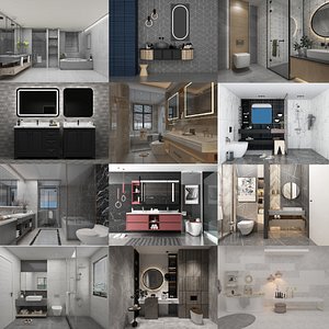 3D 12 Modern Bathrooms - Collection 07