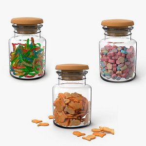 Glass Jars with Sweets Collection