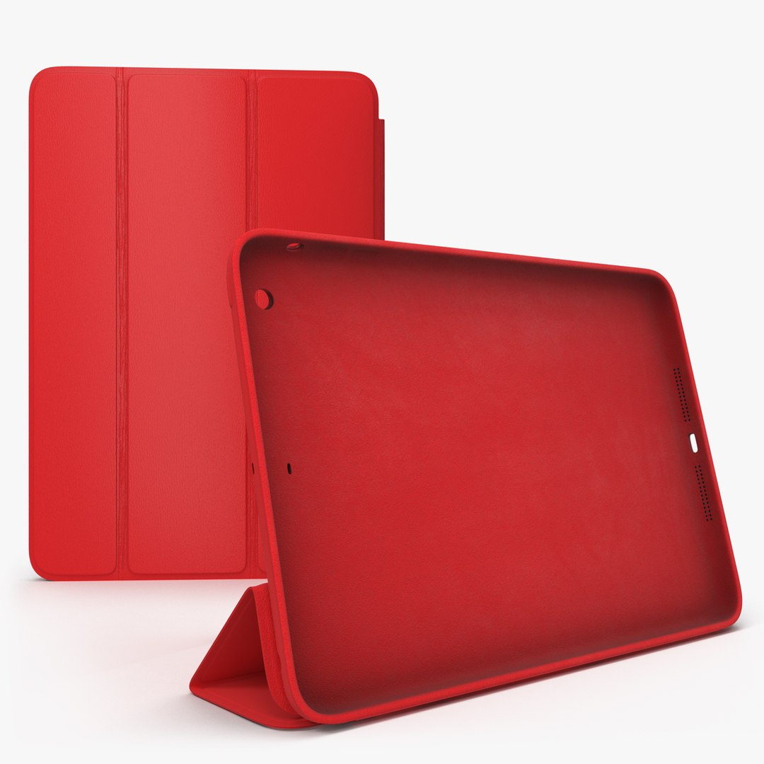 Ipad Mini Red Smart Case 3D Model 3D model preview