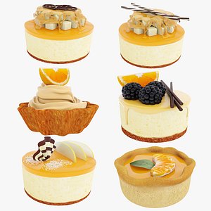 3D model Orange dessert collection