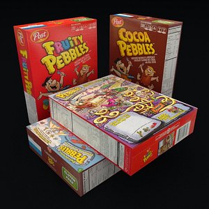3D model cereal box