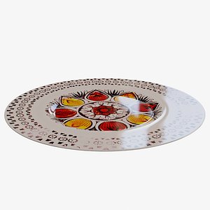 3D porcelain plate model