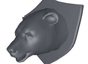 mounted bear head 3d model