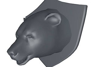Low Poly Mounted Bear Head