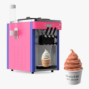 Ice Cream Maker with Ice Cream Cups Collection