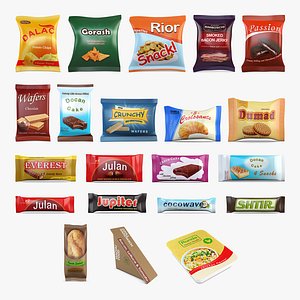 3D Food Packages Simple Collection volume 1