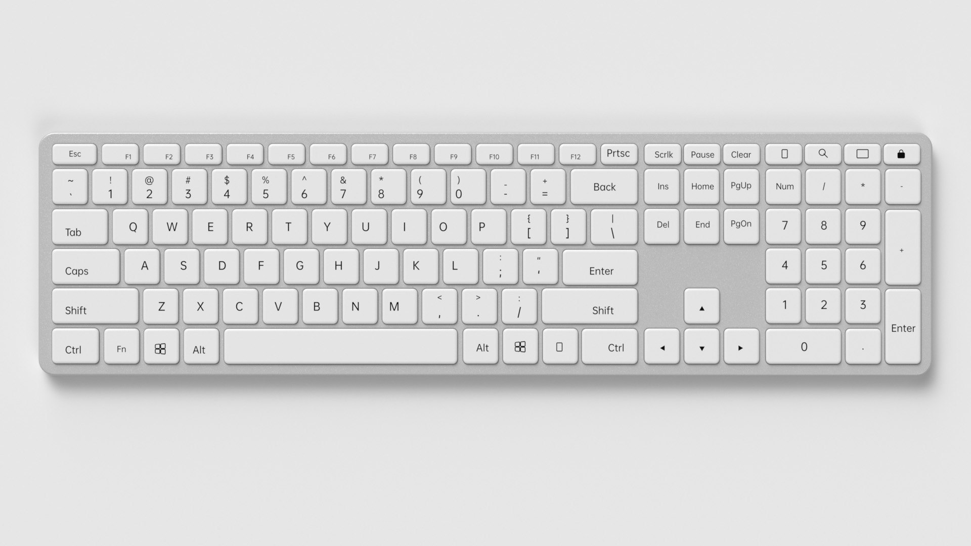 Simple Computer Keyboard Mockup Design 3D Model - TurboSquid 2326022