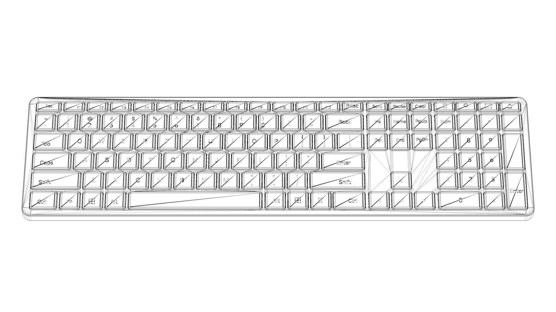 Simple Computer Keyboard Mockup Design 3D Model - TurboSquid 2326022