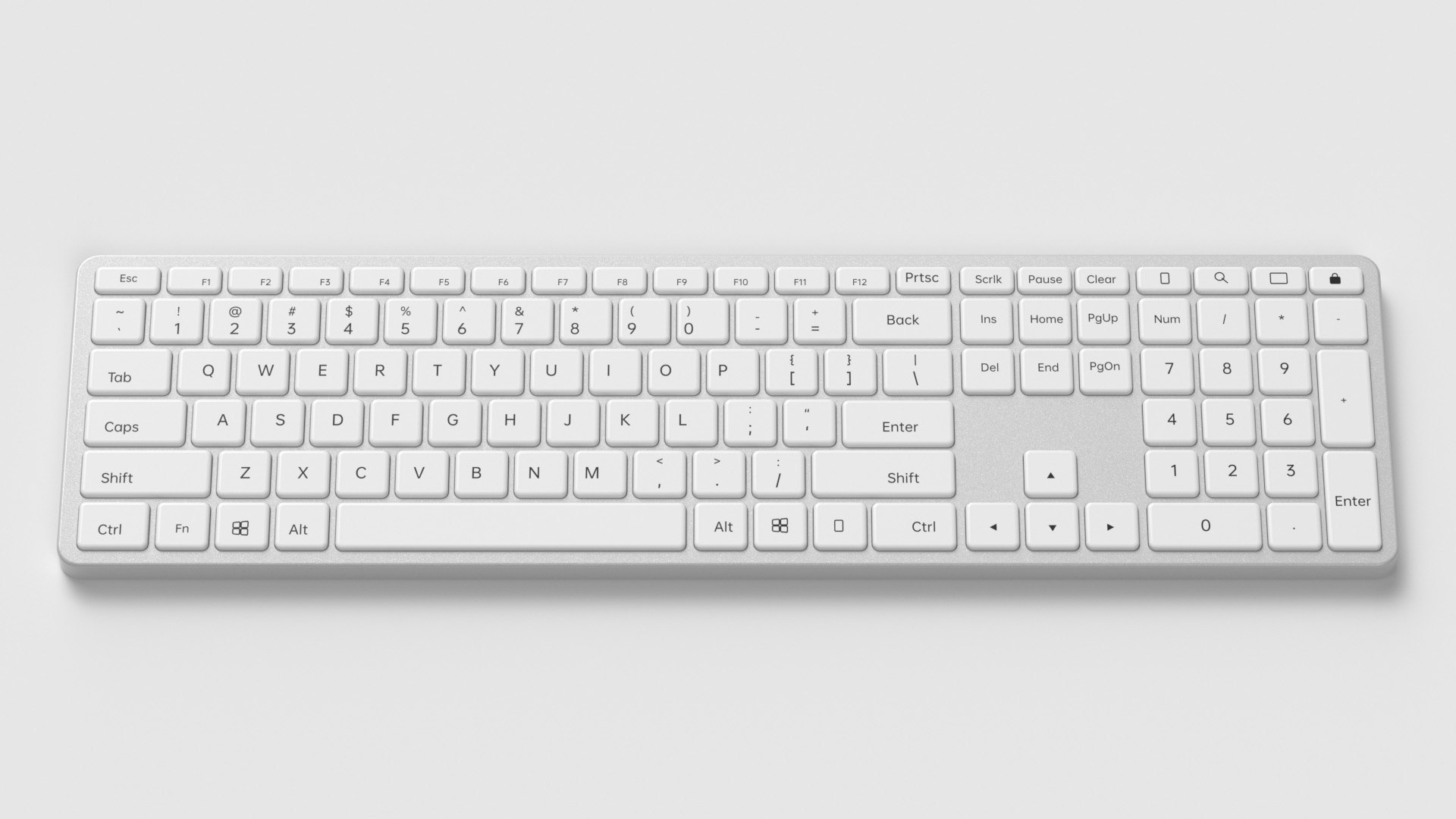 Simple Computer Keyboard Mockup Design 3D Model - TurboSquid 2326022
