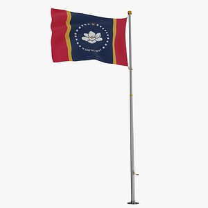 Pole Flag Mississippi model