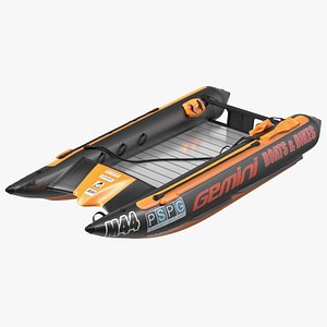 3D Racing Boat Gemini Zapcat F1 Orange model