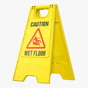 Wet Floor Sign PBR