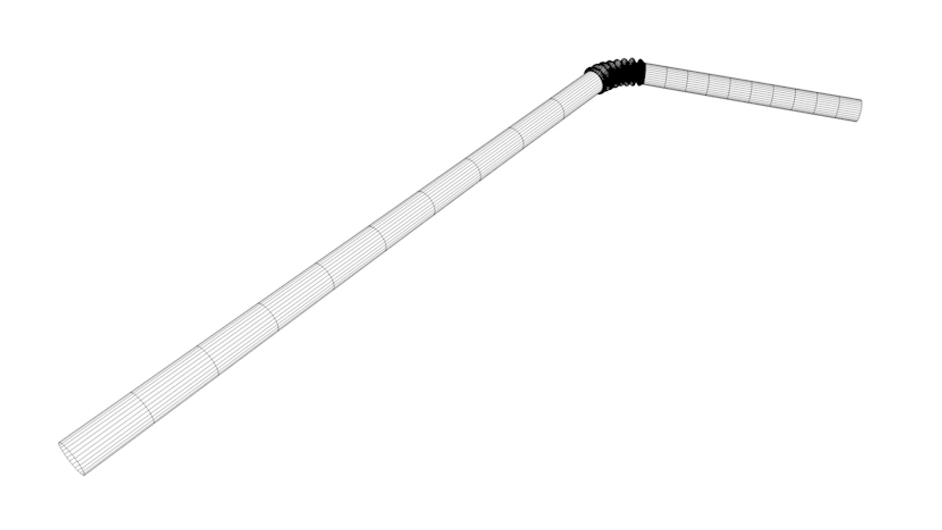 3d straw drinking beverage model