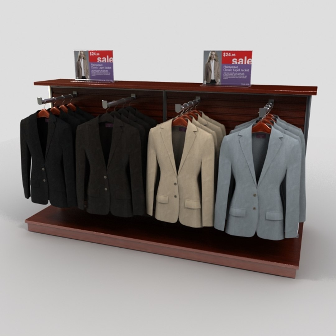Women Suit Rack 3d Model