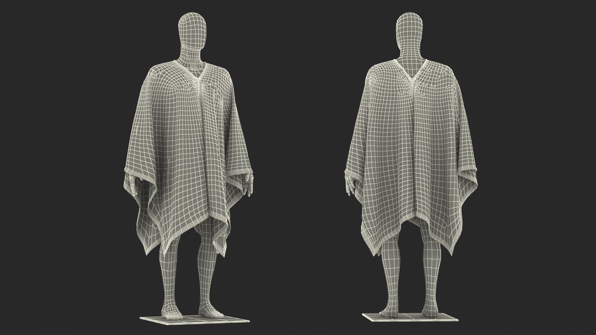 Black Poncho On Mannequin 3D Model - TurboSquid 2081005