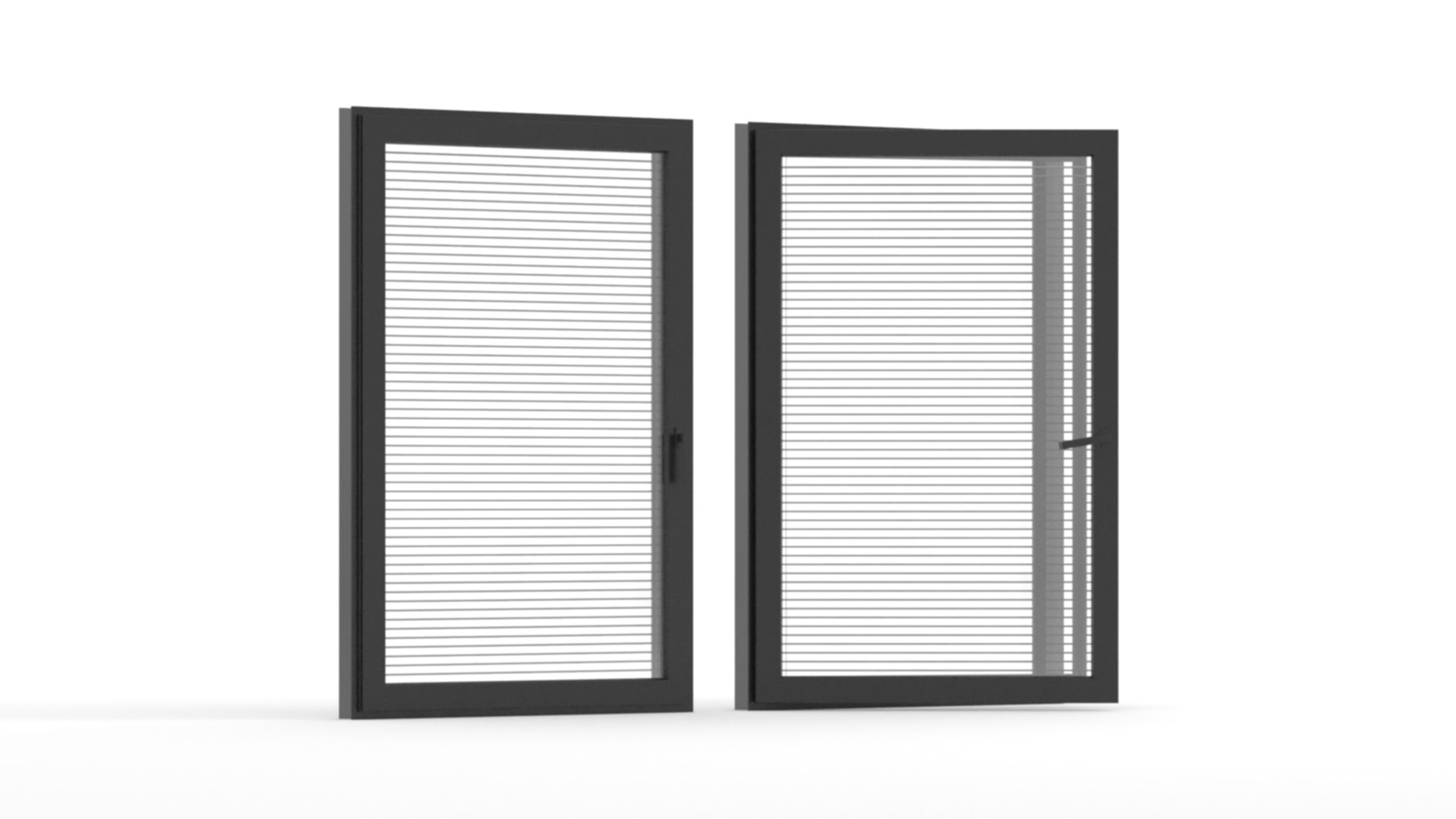 3D WINDOWS With Lines Like Blinds - TurboSquid 1982332