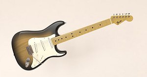 Fender Stratocaster mid 1960s Electric Guitar 3D model